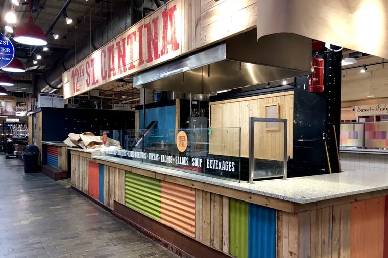 The stand at Reading Terminal Market formerly occupied by 12th Street Cantina.