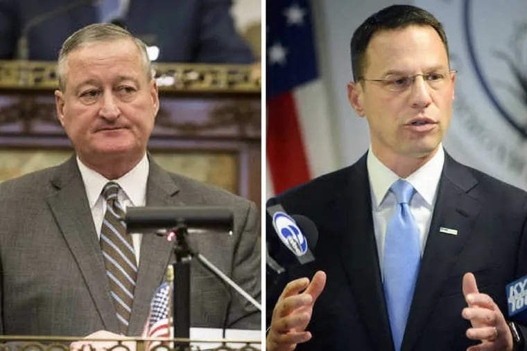 Mayor Jim Kenney, left, and Attorney General Josh Shapiro believe Philadelphia and Pennsylvania stand to lose a great deal if the immigrant population is undercounted in the 2020 census.