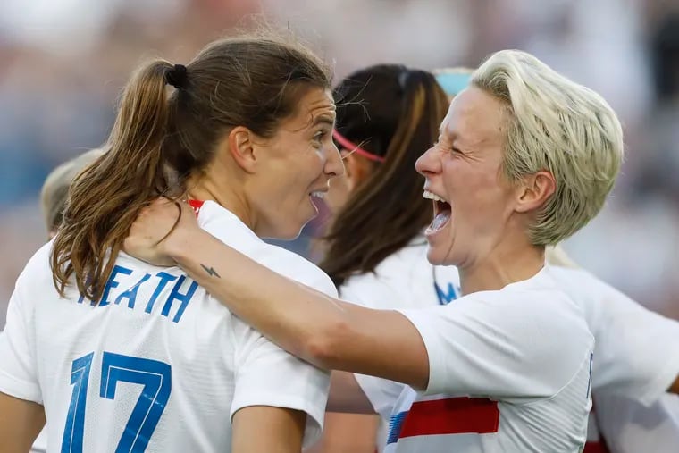 Tobin Heath (left) and Megan Rapinoe (right) starred for the United States women's national soccer team at the Tournament of Nations.