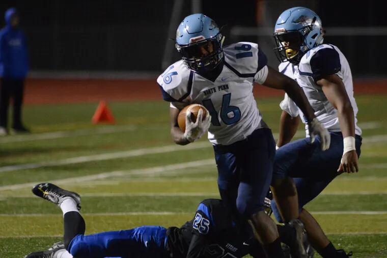 Evan Spann scored two touchdowns as North Penn beat C.B. South, 35-7, in the first round of the District One Class 6A playoffs.