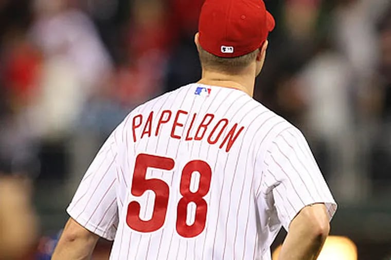 Jonathan Papelbon gave up the game-deciding home run with two outs in the ninth inning. (Steven M. Falk/Staff Photographer)