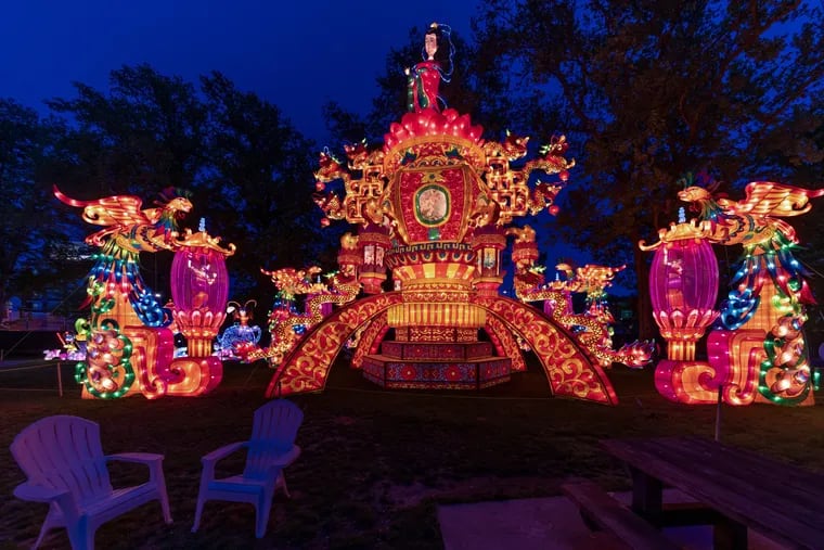 A "dancing fairy" display at the 2019 Philadelphia Chinese Lantern Festival