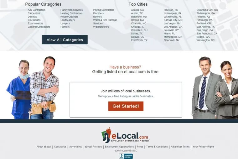 eLocal, a Conshohocken-based online advertising firm, raised $25 million, according to a November 2017 SEC filing. Backers include Philadelphia-based LLR and Rockland Capital