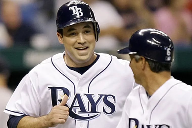 Fans and media in Tampa Bay are celebrating the release of Pat Burrell, who was a problem on and off the field for the Rays. (AP Photo/Chris O'Meara)