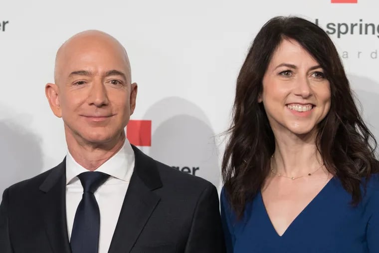 Amazon CEO Jeff Bezos and his then-wife MacKenzie Scott in 2018. Scott  signed the Giving Pledge and has donated billions to multiple organizations.