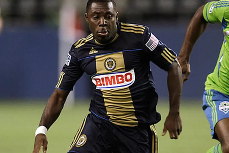 Freddy Adu scored the game-winning goal for the Union. (Ted S. Warren/AP)