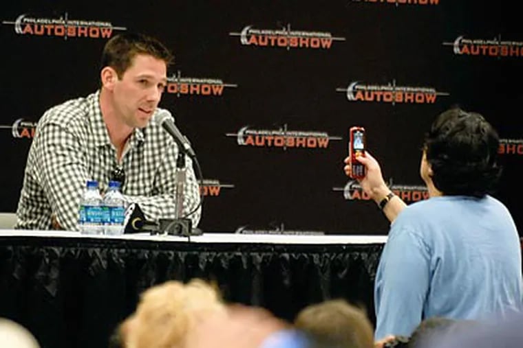 Cliff Lee entertained fans at a Q&A session at the Auto Show Wednesday night. (Ron Tarver/Staff Photographer)