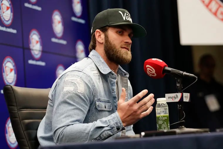 Bryce Harper is back at Nationals Park, but this time, for the opposing team.
