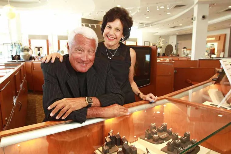 Harvey and Maddy Rovinsky at Bernie Robbins Jewelry store in the Promenade shopping center in Marlton NJ.  ( MICHAEL BRYANT  / Staff Photographer )