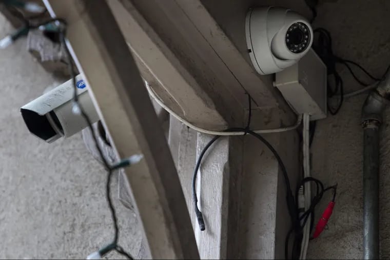A home security camera of the kind that Winslow Township Police hope will help them solve crimes faster.