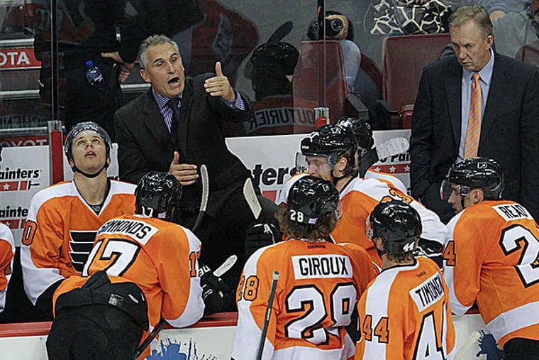Flyers head coach Craig Berube. (Steven M. Falk/Staff Photographer)