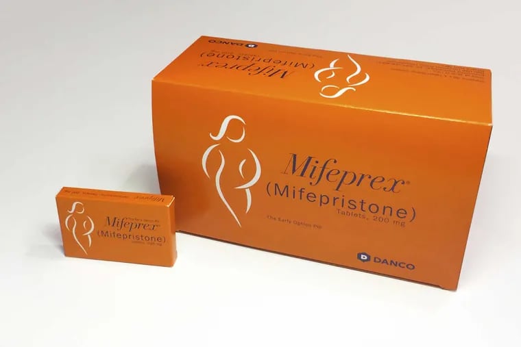 Danco Laboratories'  drug mifepristone, branded as Mifeprex, also known as the the so-called abortion pill. On Wednesday, Feb. 22, 2017, a group of doctors and public health experts urged an end to tough federal restrictions on the so-called abortion pill — now dispensed only in clinics, hospitals and doctors' offices — saying it should be made available by prescription in pharmacies across the U.S.