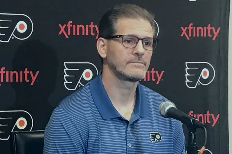 Flyers general manager Ron Hextall has the 14th and 19th overall draft picks Friday — at least for now.