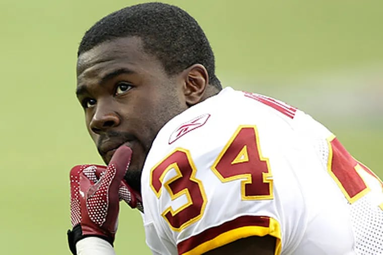 Redskins DB Byron Westbrook, brother of Brian Westbrook, was arrested last night for DUI. (AP Photo/John Raoux, File)