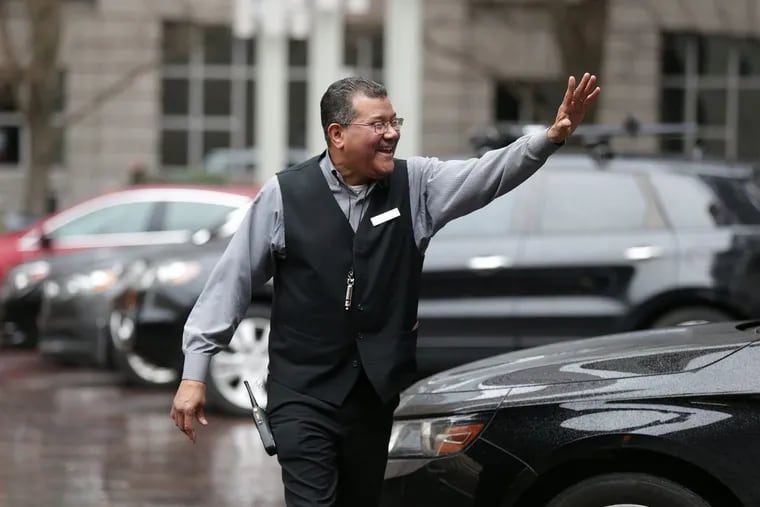 Anthony Rodriguez has been a doorman at the Logan Hotel (formerly the Four Seasons) since 1983.