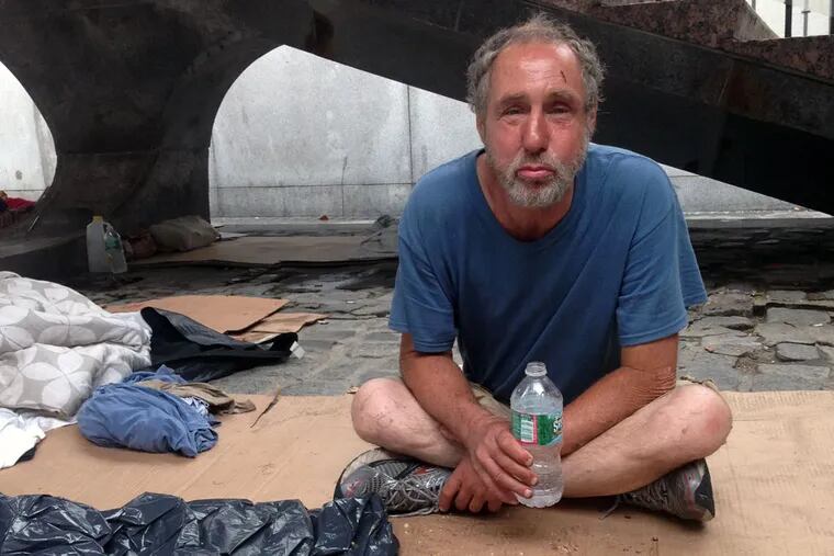 George Creamer, the homeless man who tussled with Mayor Nutter, says he’s upset about security plans for papal visit. (WENDY RUDERMAN / DAILY NEWS STAFF)