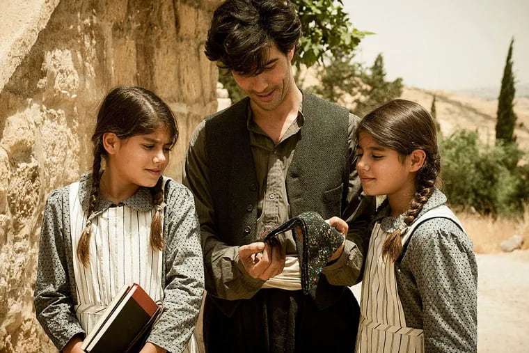 Nazaret Manoogian (Tahar Rahim) with Arsinée (Zein Fakhoury) and Lucinée (Dina Fakhoury) in The Cut about the Armenian genocide in Turkey.
(GORDON MUEHLE/STRAND RELEASING)