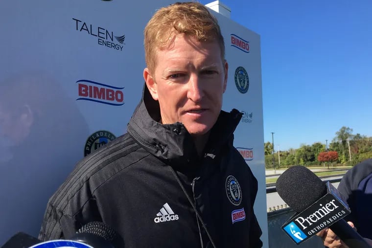 Union manager Jim Curtin met with the media before the team traveled to New York for Wednesday's first-round playoff game at New York City FC.