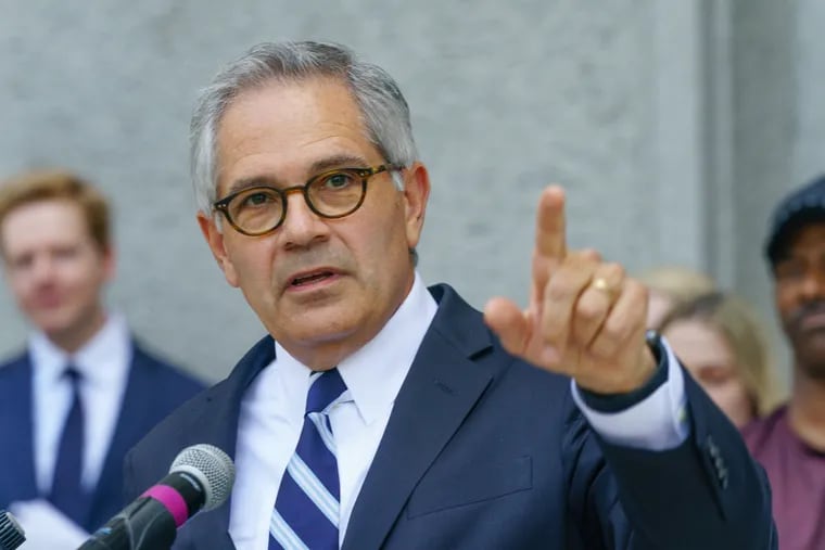 DA Larry Krasner, since in file photo, on Monday, July 12, 2012, announced a new restorative justice program aimed at allowing teen offenders to make amends for their crimes and avoid traditional punishment.