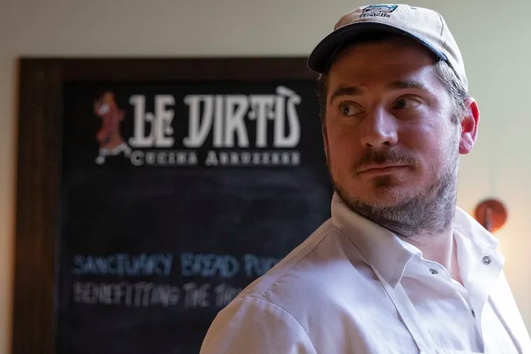 Chef Damon Menapace at Le Virtù in South Philadelphia. Immigration and Customs Enforcement recently visited the restaurant, known for its pro-immigrant advocacy.