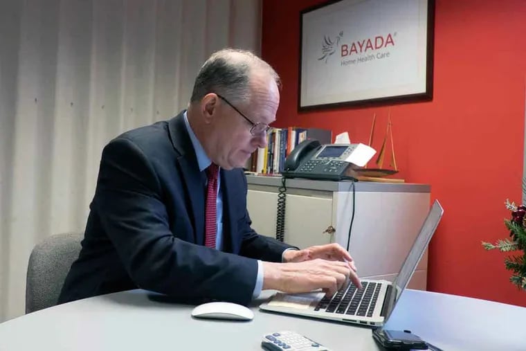 Bayada Home Health Care CEO Mark Baiada in his Moorestown, N.J., office.