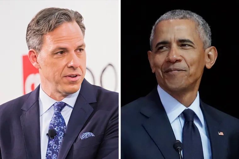 CNN host Jake Tapper (left) took a swipe at former president Barack Obama over the current standing of the Democratic party.