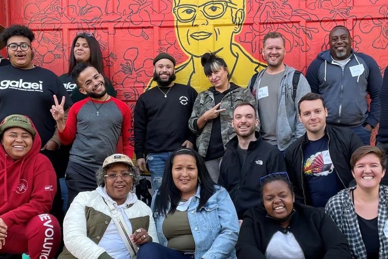 PHL Pride Collective was established in 2021 in the wake of Philly’s previous Pride organization dissolving, and quickly embarked on a mission to reimagine what Pride festivities could be. This photo depicts some volunteer members of the group.