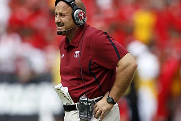 Steve Addazio is entering his second season as head coach of Temple football. (AP file photo)