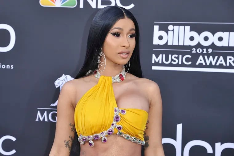 Cardi B arrives at the Billboard Music Awards on Wednesday.