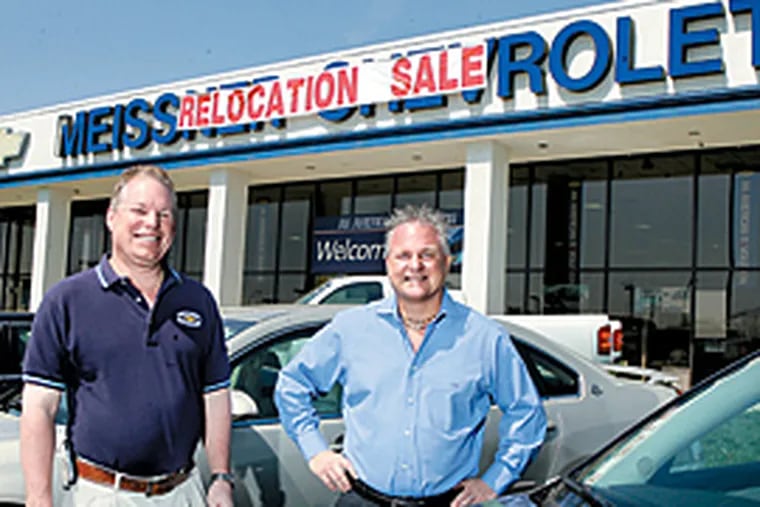 David and Doug Meissner (right) are selling Meissner Chevrolet to Horsham-based Chapman Auto Group.