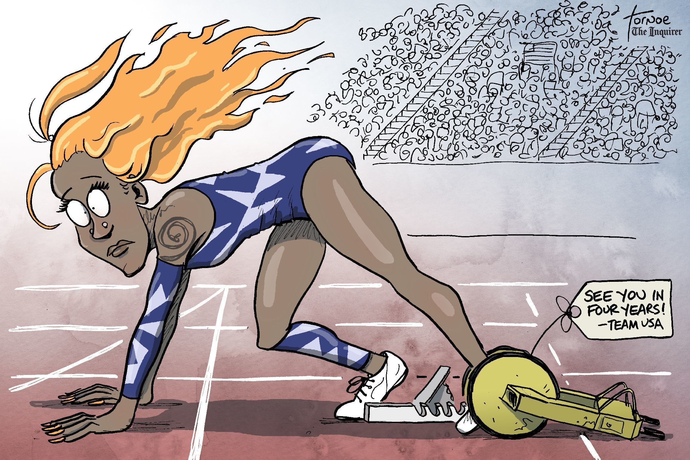 Sha'Carri Richardson's Olympics dreams got a boot from Team USA | Cartoon