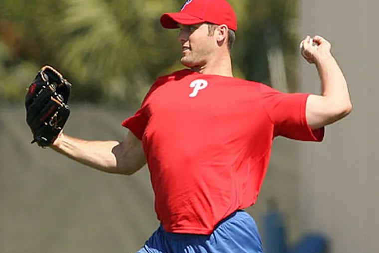 Joe Savery started out with the Phillies as a pitcher. Now he is trying to make it as a position player. (Yong Kim/Staff Photographer)