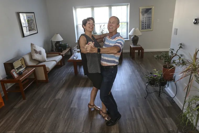 John Greenstreet and  Ann Bender met at a ballroom dance studio in South Jersey. Now married, they are enjoying their newly remodeled, open-floor plan home in Mount Laurel.