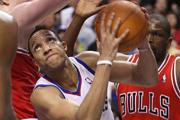 Evan Turner played aggressively in the backcourt, scoring 16 points for the Sixers. (Steven M. Falk/Staff Photographer)