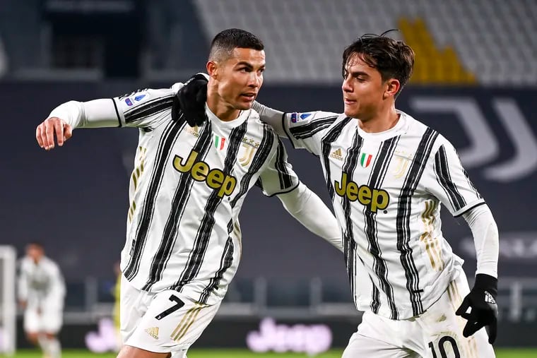 Cristiano Ronaldo, left, and Paulo Dybala, right, both scored in Juventus' 4-1 win over Udinese on Sunday.