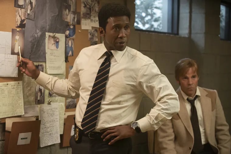 Mahershala Ali (left) and Stephen Dorff in a scene from the new season of HBO's "True Detective," premiering on Sunday, Jan. 13.
