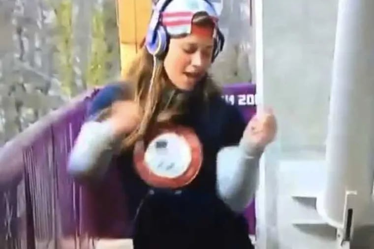 U.S. Olympic luger Kate Hansen's warm-up dance routine has gone viral since the Games started.