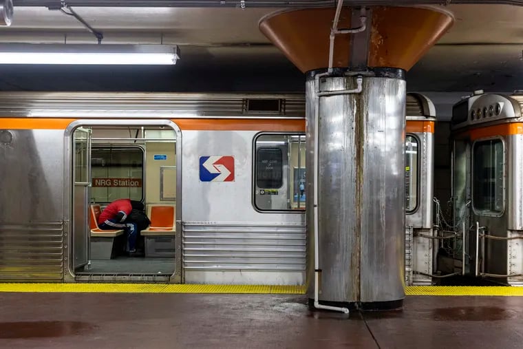 A SEPTA Broad Street Line train. A man fell on the tracks and was electrocuted at SEPTA's City Hall station on Monday, briefly impacting Broad Street Line service.