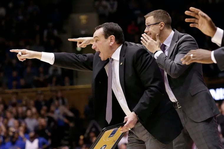 Mike Krzyzewski (left) will be retiring after one more season.