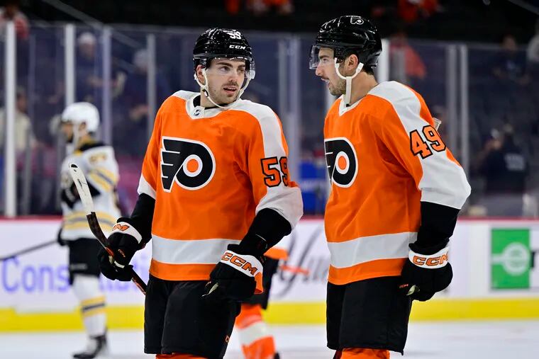 Noah and Jackson Cates have been two of the Flyers' best players this preseason. Will both be in the lineup against the Devils on Oct. 13?
