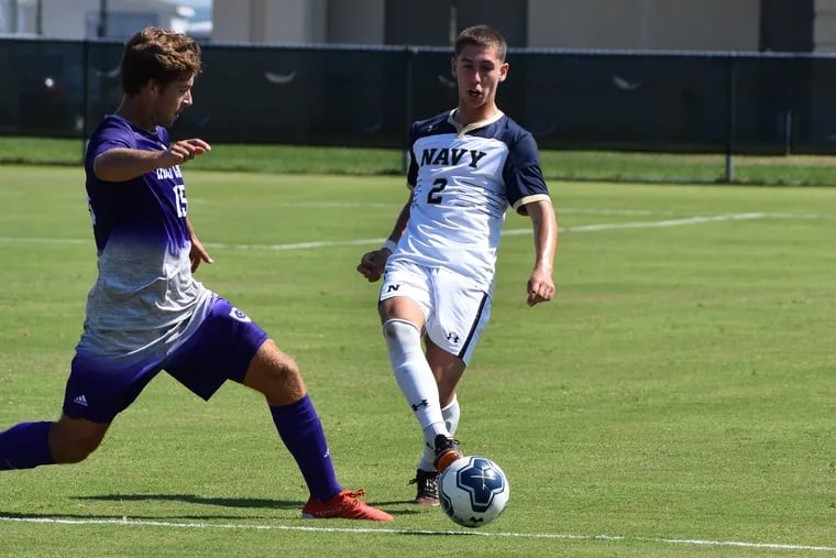 J.D. Wagner, right, in action against Holy Cross last month.