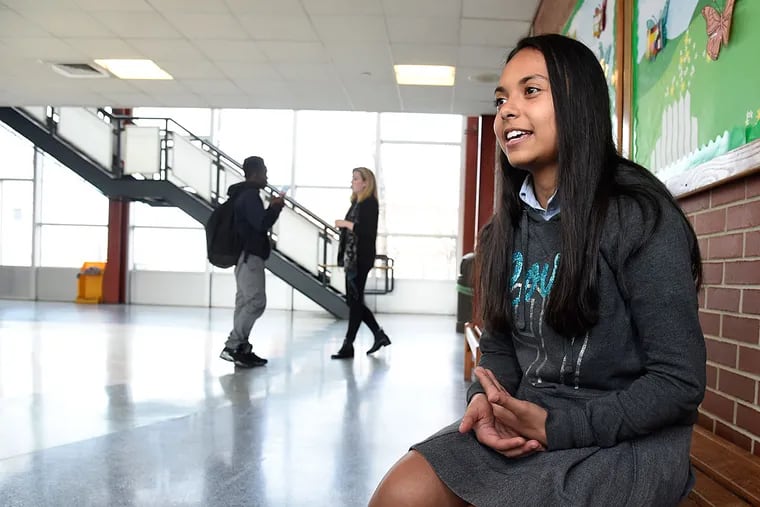 Aisha Morales, a seventh-grader at Julia de Burgos School, talked about the stresses of life in Fairhill
in a report published on Monday.
