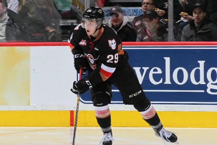 Radel Fazleev was taken in the sixth round, but seems to be versatile enough that he might earn a spot in the NHL someday. (Brad Watson/Calgary Hitmen)
