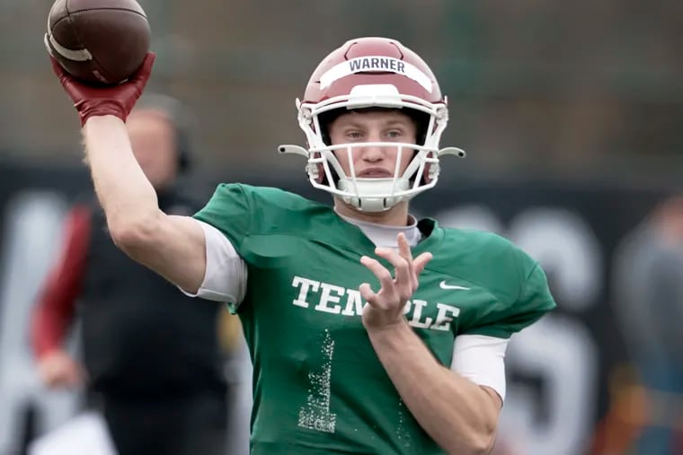 Quarterback E.J. Warner and the Temple Owls will continue to wear the Nike swoosh.