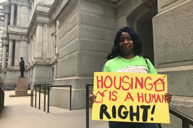 Angelita Ellison testified before City Council members Wednesday about the difficulty finding affordable housing in Point Breeze. Council is considering a 1 percent impact tax on all new construction. 