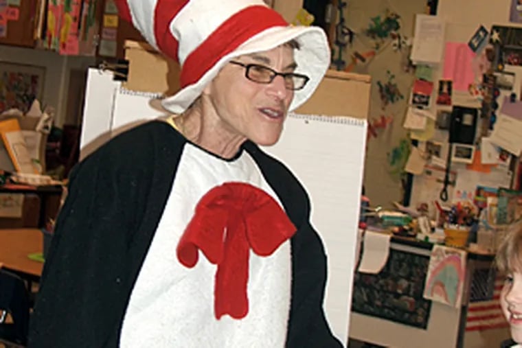 The afternoon students asked Hymerling to put on her “Cat in the Hat” costume and read them a book, so she obliged.