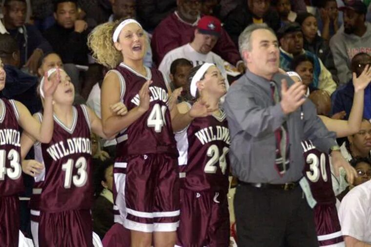 Wildwood coach Dave Troiano and his team during their state Group 1 championship in &#0039;02. Troiano used to point to previous seasons as motivators, but no more.