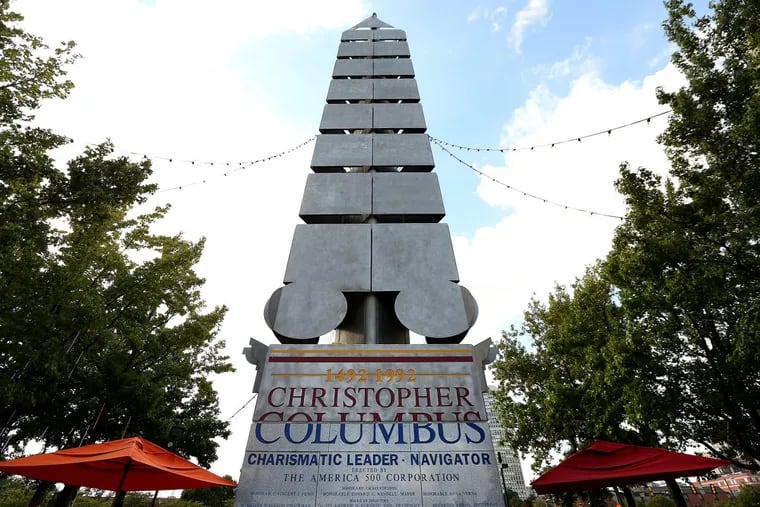 This South Philly monument to Christopher Columbus: just another example of how we revere him.