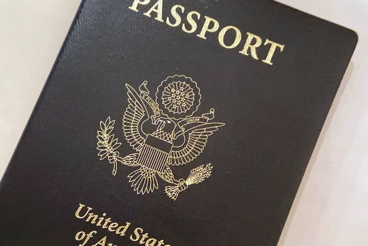 A U.S. Passport cover.