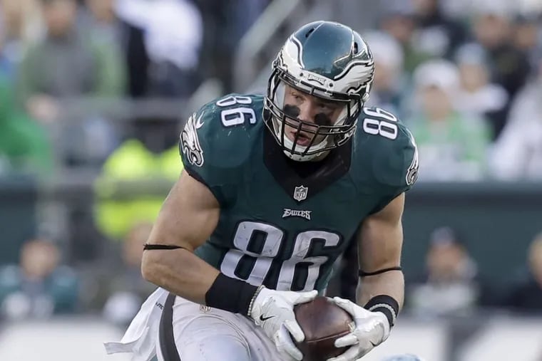 Philadelphia Eagles tight end Zach Ertz has 247 receptions in his first four seasons.
